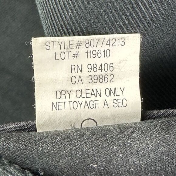 Theory Pants Womens 2 Black Riding Cotton Twill Ankle Zip Stretch Career Office - Picture 15 of 15